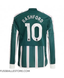 Günstige Manchester United Marcus Rashford #10 Auswärtstrikot 2023-24 Langarm
